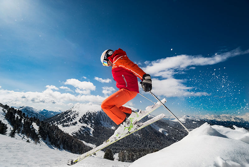 The Obereggen ski area and Ski Centre Latemar
